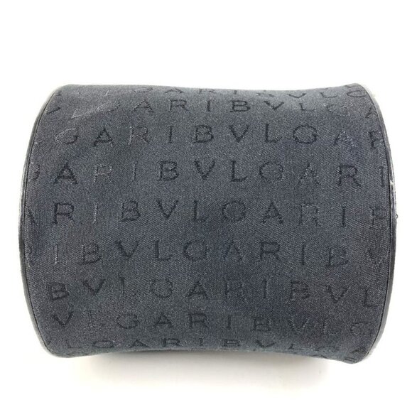 Bvlgari Handbag Logo Leather Canvas Black - Picture 5 of 9